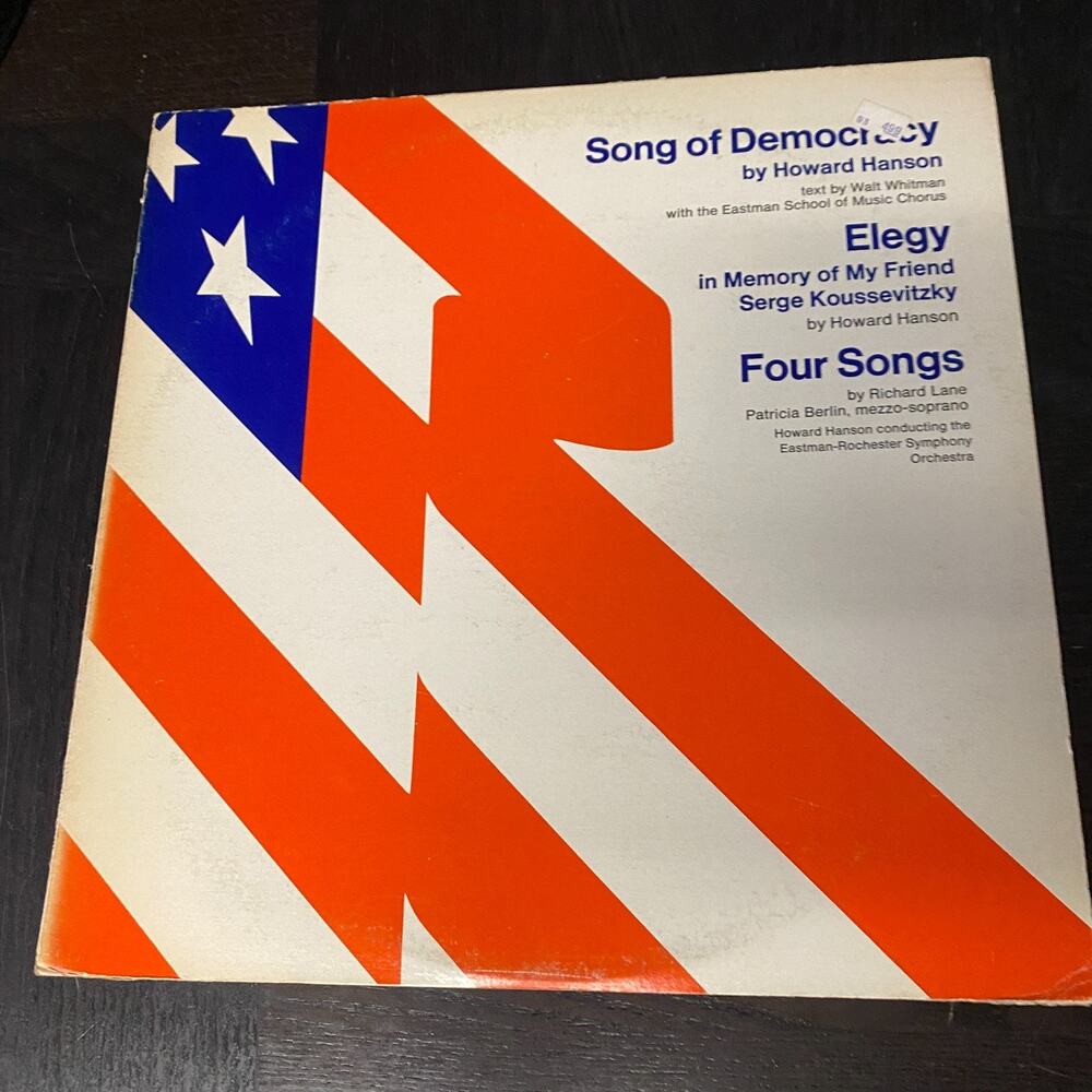 LP Howard Hanson / Richard Lane "Song of Democracy / Elegy / Four Songs"